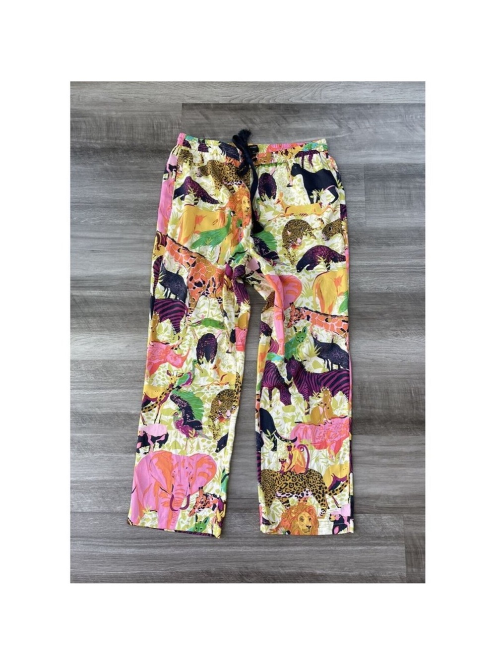 J. Crew Wide-Leg Safari Print Pants - Size 12